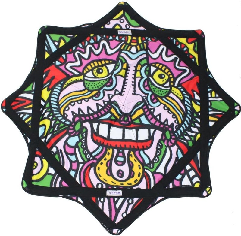 Mougee Store - Classic Flow Star - Artist Series - Misi501 Design Collection - for Beginners & Advanced - Fun & Challenging - Double Stitched Flow Toy - 27” Diameter - Psycho Billy - Image 1